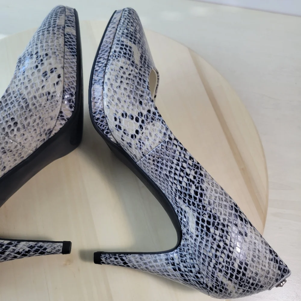 Anne Klein Akdalan Snakeskin High Heel Shoes Womens Size 10 - Picture 7 of 11